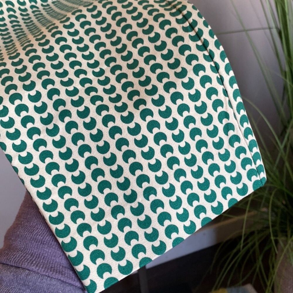 A new Day Green Patterned Slim Skinny Crop Pants Stretch High Waist Size 10 - Picture 12 of 15